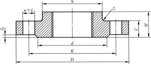 突面（RF)帶頸螺紋鋼制管法蘭 (適用于 PN 6、PN 10、PN 16、PN 25、PN 40、PN 63 和 PN 100)